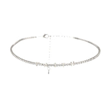 Load image into Gallery viewer, Silver CZ Faith Tennis Choker
