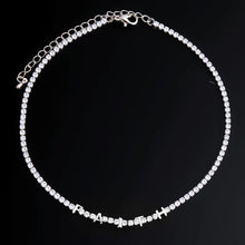 Load image into Gallery viewer, Silver CZ Faith Tennis Choker
