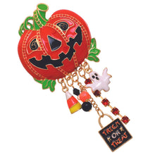 Load image into Gallery viewer, Jack O Lantern Balloon Brooch
