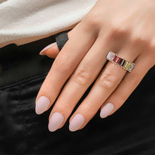 Load image into Gallery viewer, Size 8 Multi Color Slim Eternity Ring
