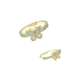 Load image into Gallery viewer, 14K Gold Plated Butterfly Ring
