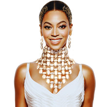 Load image into Gallery viewer, Opulent Jeweled Gold Pointed Bib Set
