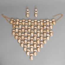Load image into Gallery viewer, Opulent Jeweled Gold Pointed Bib Set
