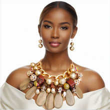 Load image into Gallery viewer, Natural Beauty Stone Wood Bead Set
