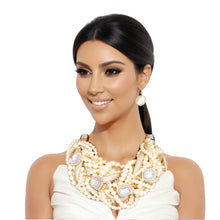 Load image into Gallery viewer, Braided Elegance Gold Pearl Ensemble
