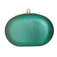 Load image into Gallery viewer, Clutch Green Crystal Hard Case Clutch for Women
