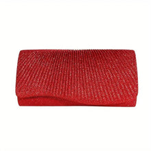 Load image into Gallery viewer, Clutch Red Ruched Evening Bag for Women
