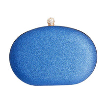 Load image into Gallery viewer, Clutch Blue Crystal Hard Case Bag for Women
