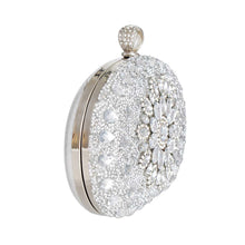 Load image into Gallery viewer, Clutch Silver Crystal Pearl Hard Case for Women
