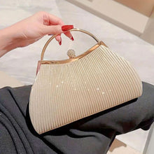 Load image into Gallery viewer, Clutch Gold Ruched Handbag for Women
