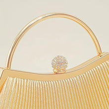 Load image into Gallery viewer, Clutch Gold Ruched Handbag for Women
