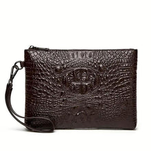 Load image into Gallery viewer, Clutch Brown Croc Wristlet Bag for Women
