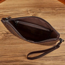 Load image into Gallery viewer, Clutch Brown Croc Wristlet Bag for Women
