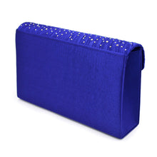 Load image into Gallery viewer, Clutch Blue Ruched Rhinestone Bag for Women

