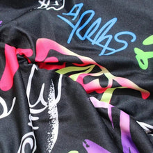 Load image into Gallery viewer, Black Graffiti 4XL One Shoulder Dress
