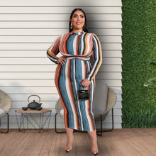 Load image into Gallery viewer, Striped 2XL Knot Bodycon Dress
