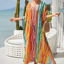 Load image into Gallery viewer, Tribal Striped Caftan Dress
