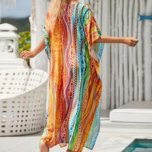 Load image into Gallery viewer, Tribal Striped Caftan Dress
