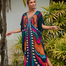 Load image into Gallery viewer, Butterfly Boho Cover Up Dress
