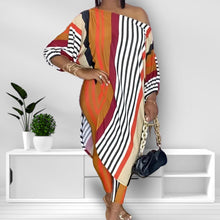 Load image into Gallery viewer, Coral Stripe 4XL Tunic Dress
