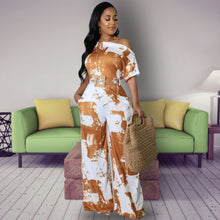 Load image into Gallery viewer, White Brown 3XL Jumpsuit

