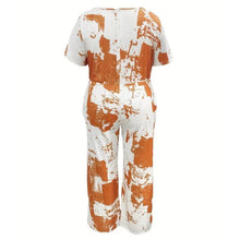 Load image into Gallery viewer, White Brown 3XL Jumpsuit

