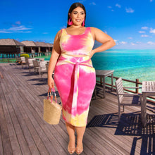 Load image into Gallery viewer, Fuchsia 5XL Skirt Tank Set
