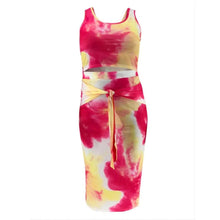 Load image into Gallery viewer, Fuchsia 5XL Skirt Tank Set
