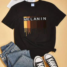 Load image into Gallery viewer, Black XL Dripping Melanin T Shirt

