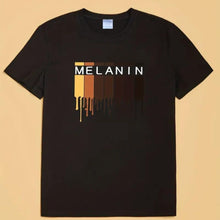Load image into Gallery viewer, Black XL Dripping Melanin T Shirt
