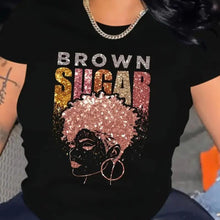 Load image into Gallery viewer, Black L Brown Sugar T Shirt

