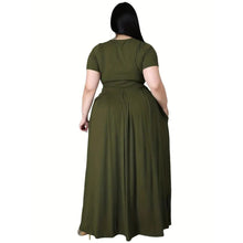 Load image into Gallery viewer, Army Green 4XL Top Skirt Set
