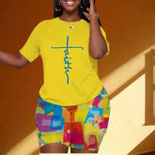 Load image into Gallery viewer, Yellow 4XL Faith Shorts Set
