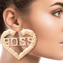 Load image into Gallery viewer, Dozen BOSS Heart Hoop Earrings
