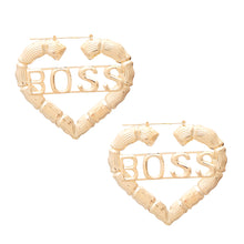 Load image into Gallery viewer, Dozen BOSS Heart Hoop Earrings
