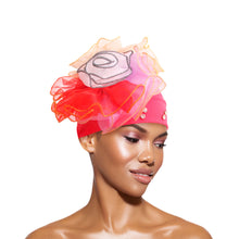 Load image into Gallery viewer, Yellow Pleated Ruffle Rhinestone Turban
