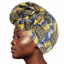 Load image into Gallery viewer, Yellow Tribal Flower Knot Turban
