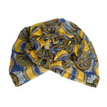 Load image into Gallery viewer, Yellow Tribal Flower Knot Turban
