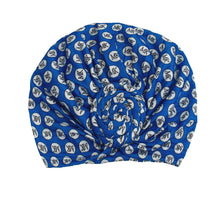 Load image into Gallery viewer, Blue MK Circle Twist Knot Turban
