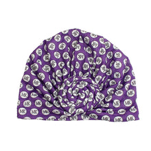 Load image into Gallery viewer, Purple MK Circle Twist Knot Turban
