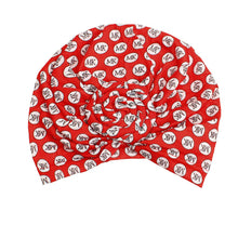 Load image into Gallery viewer, Red MK Circle Twist Knot Turban
