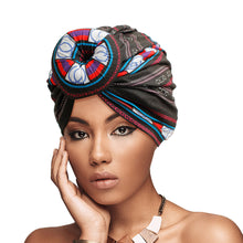 Load image into Gallery viewer, Black Infinity Ring Donut Knot Turban
