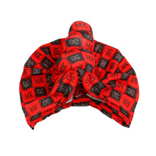 Load image into Gallery viewer, Red MK Tall Twist Knot Turban
