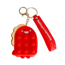 Load image into Gallery viewer, Red Dino Bubble Pop Keychain
