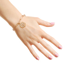 Load image into Gallery viewer, M Hexagon Initial Charm Bracelet
