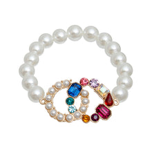 Load image into Gallery viewer, Multi Crystal Infinity Pearl Bracelet
