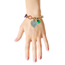 Load image into Gallery viewer, Rainbow Metal Toggle Heart Bracelet
