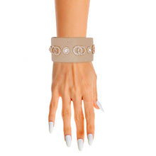 Load image into Gallery viewer, Light Brown Quilted Designer Cuff
