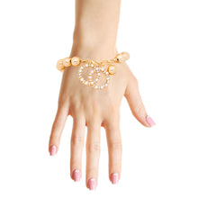 Load image into Gallery viewer, Designer Style Gold Ball Bracelet
