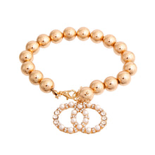 Load image into Gallery viewer, Designer Style Gold Ball Bracelet
